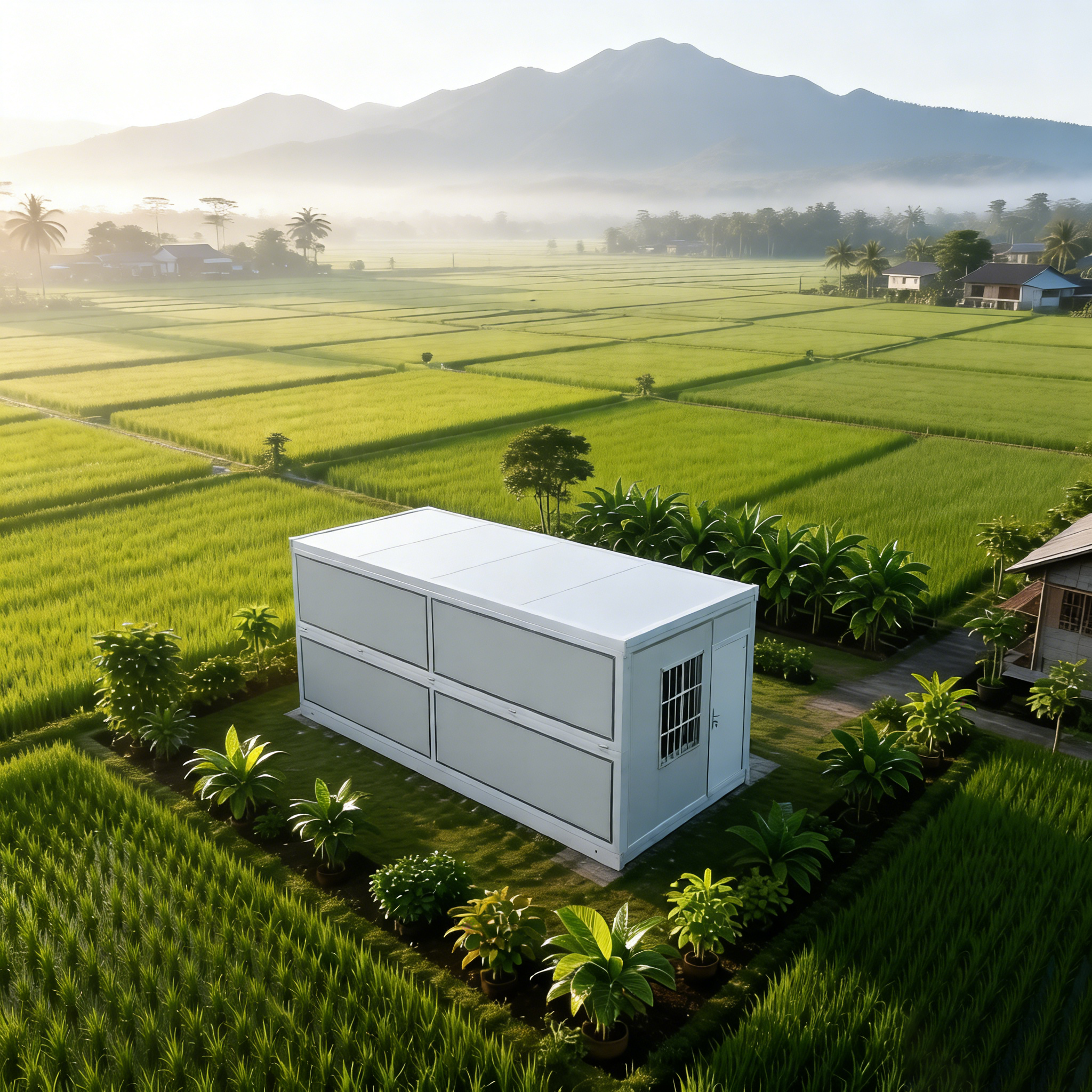 Modular guest unit in scenic open landscape